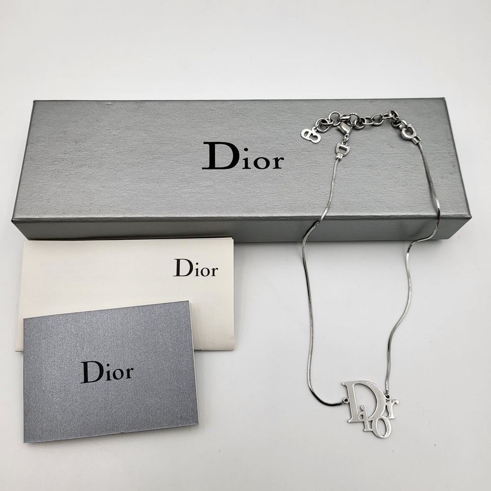 Christian Dior Pre- Owned Trotter Logo Necklace, Authentic...